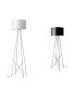Ray floor lamp Flos white color / black color front view