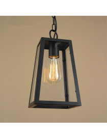 Filament Industrial Loft pendant lamp Restoration Hardware black color front view