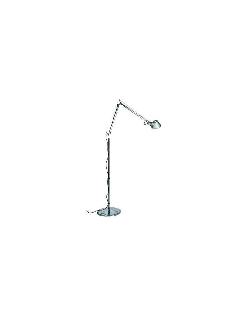 Tolomeo classic floor lamp Artemide grey color front view