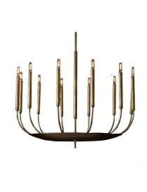 RH QUENOUILLES ROUND CHANDELIER Restoration Hardware brass color 1