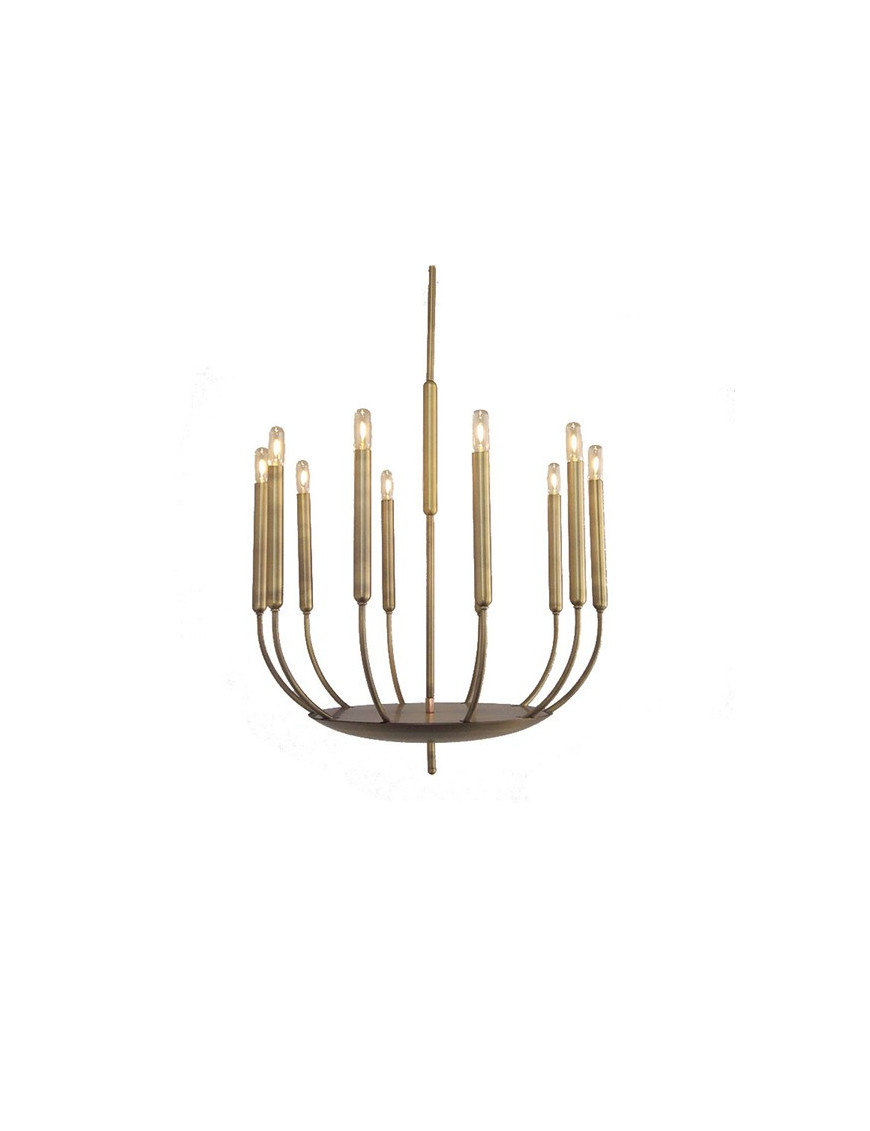 RH QUENOUILLES ROUND CHANDELIER Restoration Hardware brass color 2