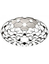 Mesh LED ceiling lamp Luceplan black color front view