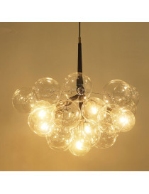 X-Large BUBBLE CHANDELIER PELLE black color side view