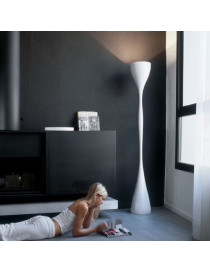 Jazz floor lamp Vibia white color side view