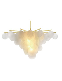 Nimbus Chandelier CTO lighting satin brass color front view