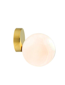 TIP OF THE TONGUE LED wall or ceiling lamp Michael Anastassiades brass color front view