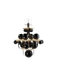 Royal BB Luxury Chandelier Quasar gold color S front view