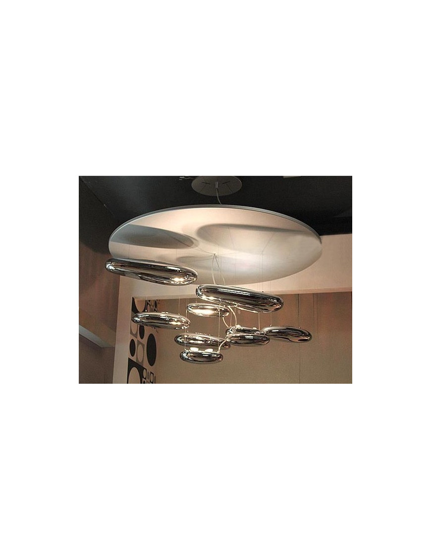 Mercury ceiling lamp Artemide Chromium-plated color diam 110cm