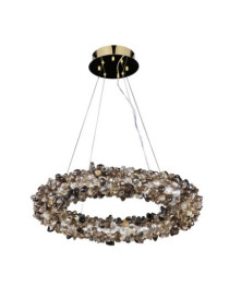 GEODE QUARTZ CRYSTAL ROUND LED CHANDELIER