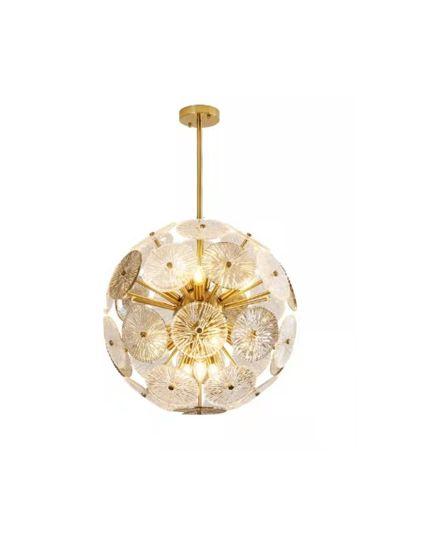 Lily Pad Round Glass Chandelier - Luxury Designer Lighting︱Woo lighting