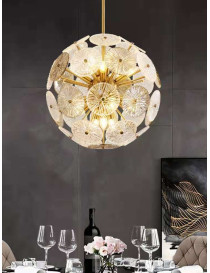 Lily Pad Round Glass Chandelier - Luxury Designer Lighting︱Woo lighting