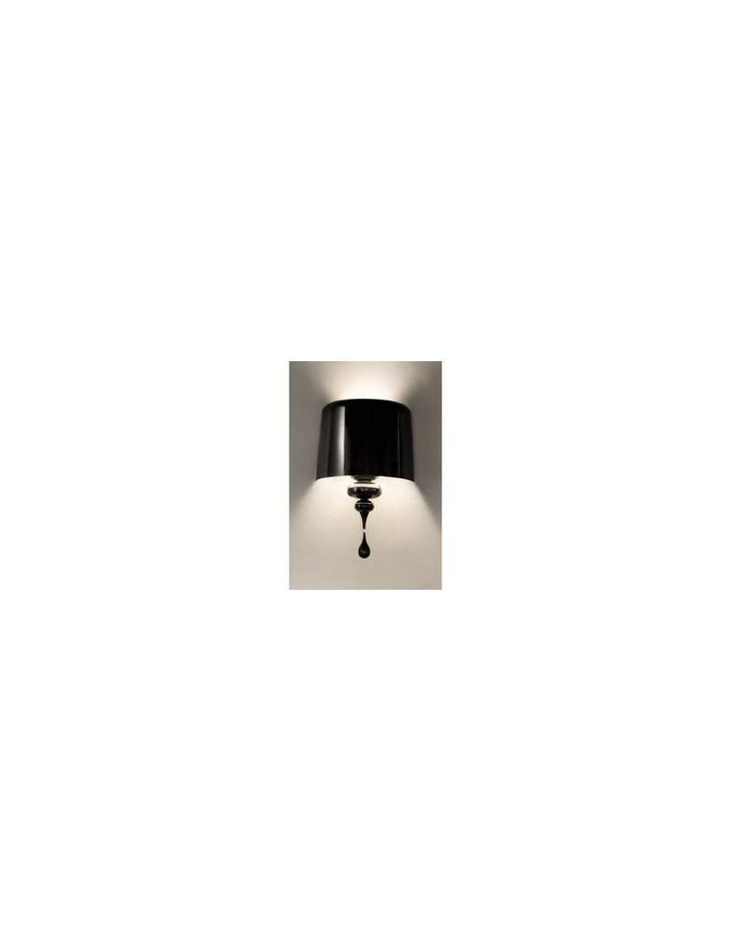 Eva wall lamp Masiero black color front view