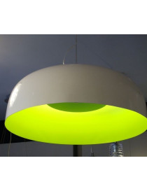 Canopy pendant lamp Oluce yellow color side view