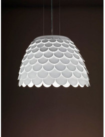 Carmen pendant lamp FontanaArte white color side view