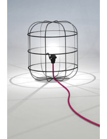 La Cage table lamp Dark Black color front view