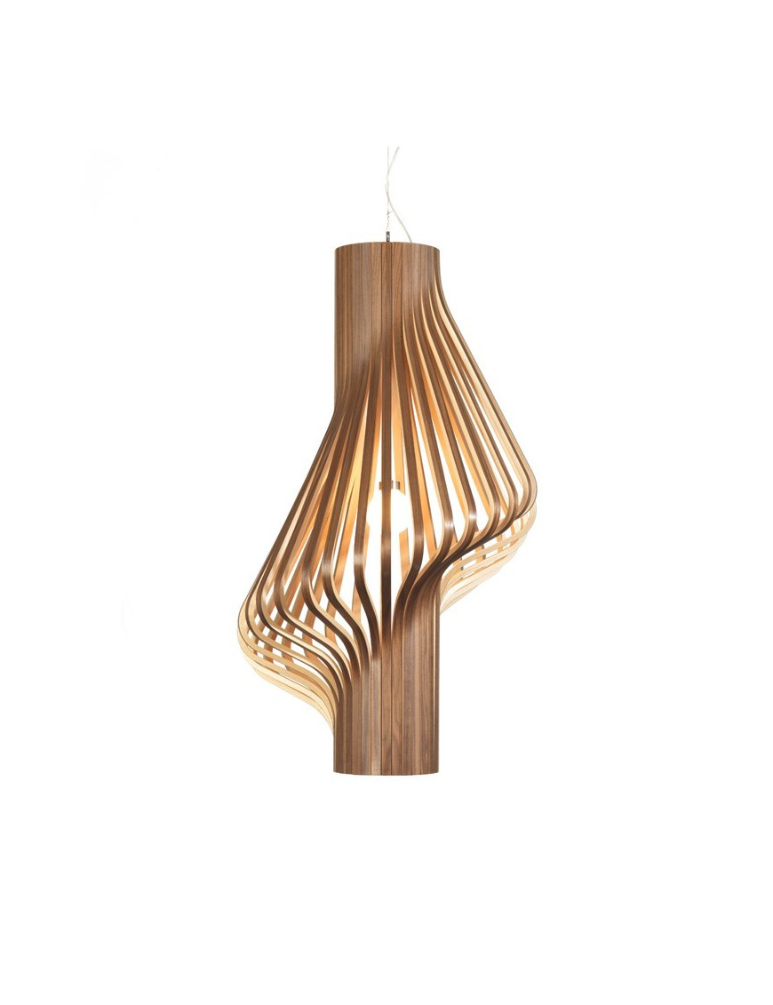 Diva pendant lamp Northern lighting natural wood color front view