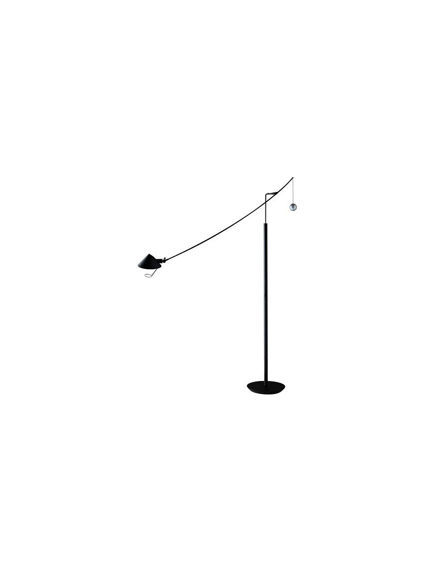 Nestore floor lamp Artemide black color front view