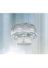 Stilio chandelier 2 tier Licht im Raum silver color Diam 70cm front view