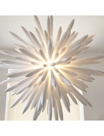 Kou chandelier white color front view