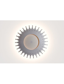 Schproket wall lamp Christopher Moulder white color front view