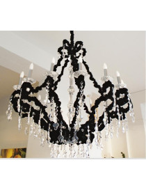 Aslan Chandelier black color front view