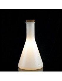 Labware table lamp Authentics white color Conical front view