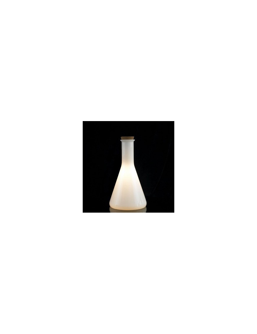Labware table lamp Authentics white color Conical front view