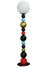 RGB floor lamp Zero red / black / gold / blue color front view