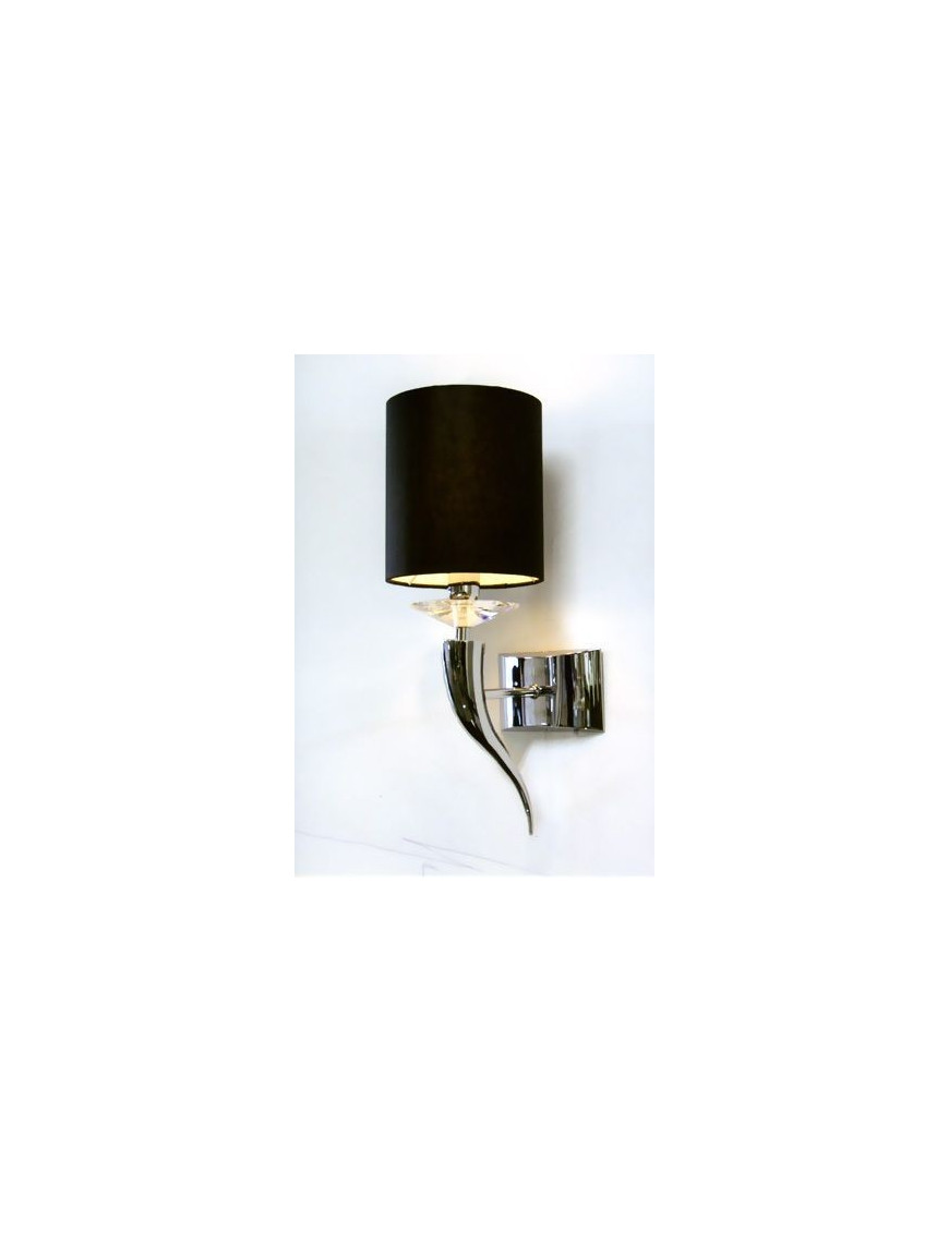 Loving arms wall lamp Ilfari black color 1 bulb front view