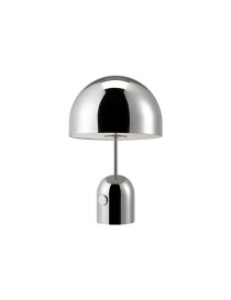 Bell table lamp Tom Dixon chrome color front view