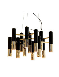 IKE pendant lamp gold / black color front view