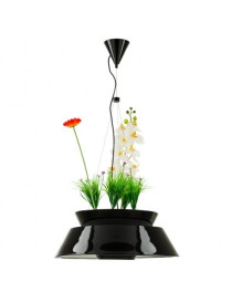 Eden LED pendant lamp Foscarini black color front view