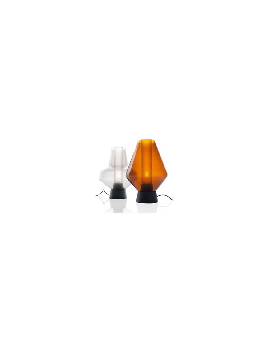 Metal glass table lamp Diesel with Foscarini transparent color / amber color Model A / Model B side view