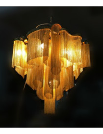 Stream Chandelier Terzani gold color front view