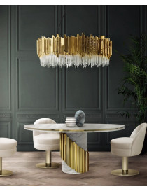 Empire pendant lamp Luxxu gold color side view